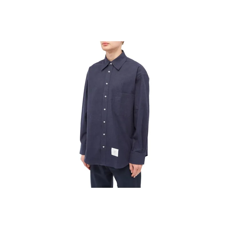 THOM BROWNE Rwb Striped Oversized Shirt-2