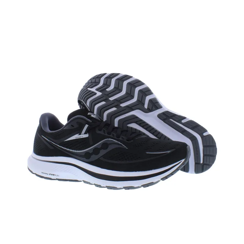 Saucony Omni 21 Abrasion Resistant Low Top Running Shoes Men's Black-3