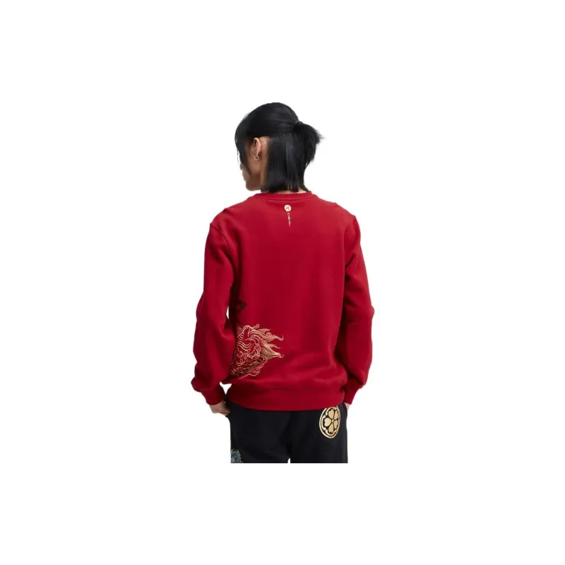 ONIARAI Crew Neck Regular Sweatshirt Spring And Autumn Men's Red-3