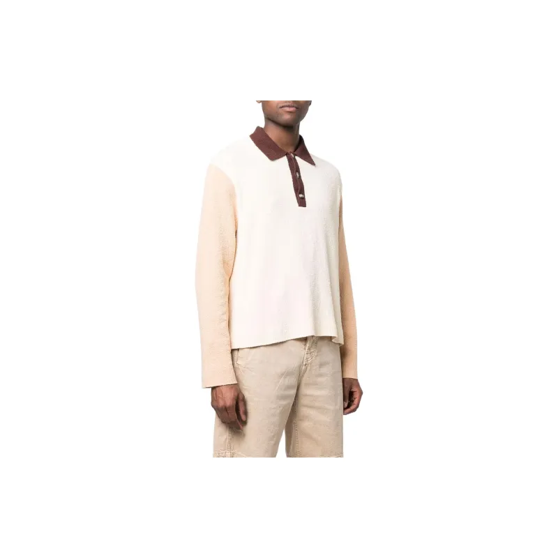 NANUSHKA Knitted Colour-block Polo Shirt-2