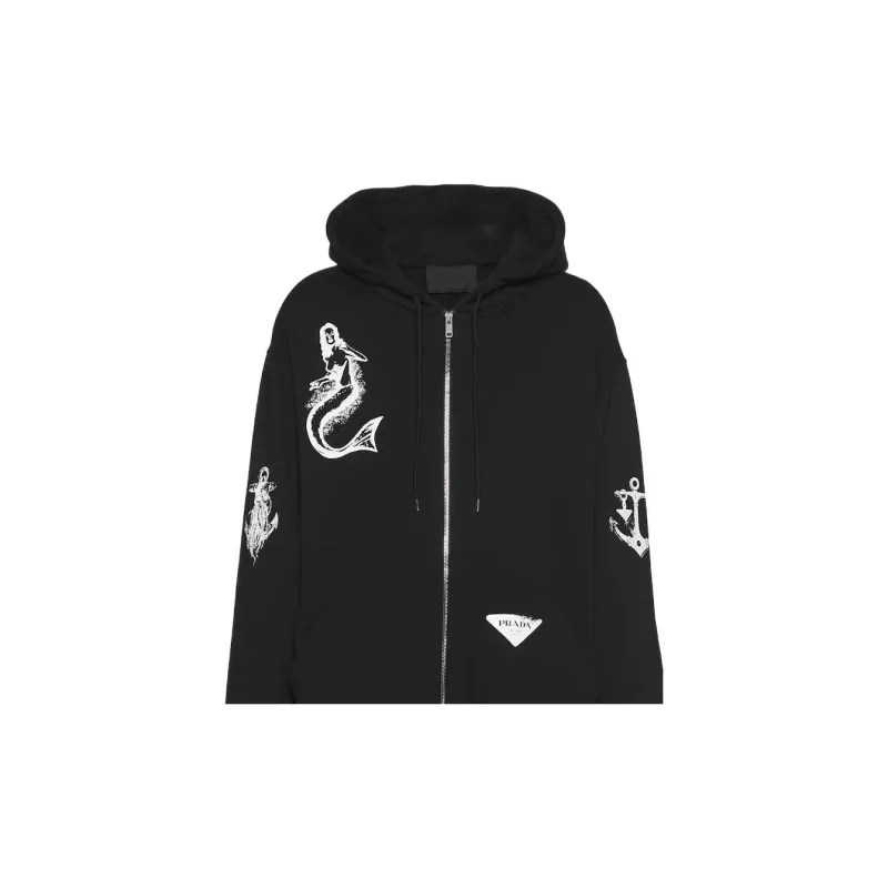 PRADA Sweatshirts Men Black-4