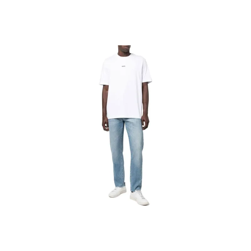 HUGO BOSS Logo Printed Crewneck T Shirt-1