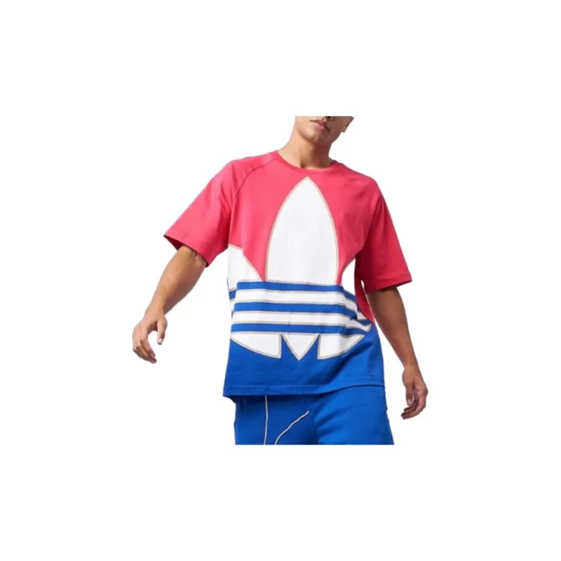 Adidas Originals BIG TREFOIL T Shirt Men's Red-2