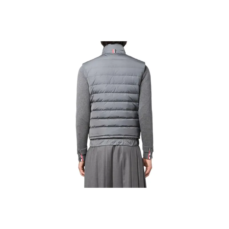 THOM BROWNE Twill Down Filled 4 Bar Ski Vest-2