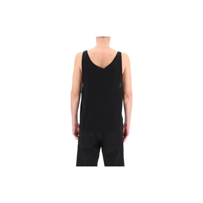 SAINT LAURENT Tank Tops Men Black-2