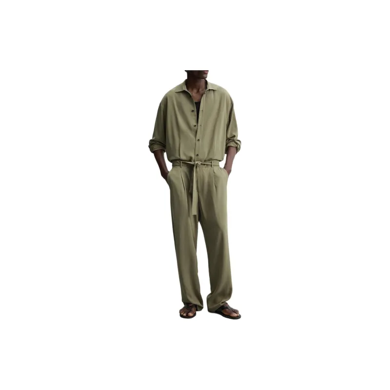 ZARA Jumpsuits Men Olive Green-4