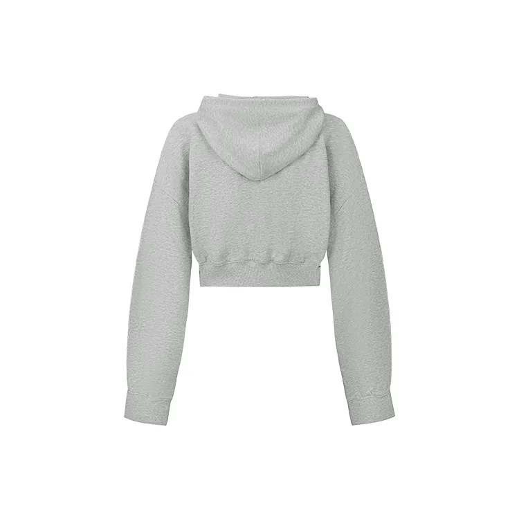 URBAN REVIVO Sweatshirt Women's Light Gray Heather Gray-1