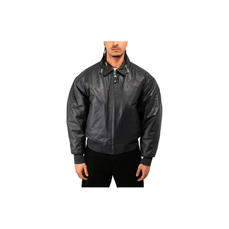 Schott N.Y.C. x One Block Down SS24 Leather Jacket Unisex Black-2