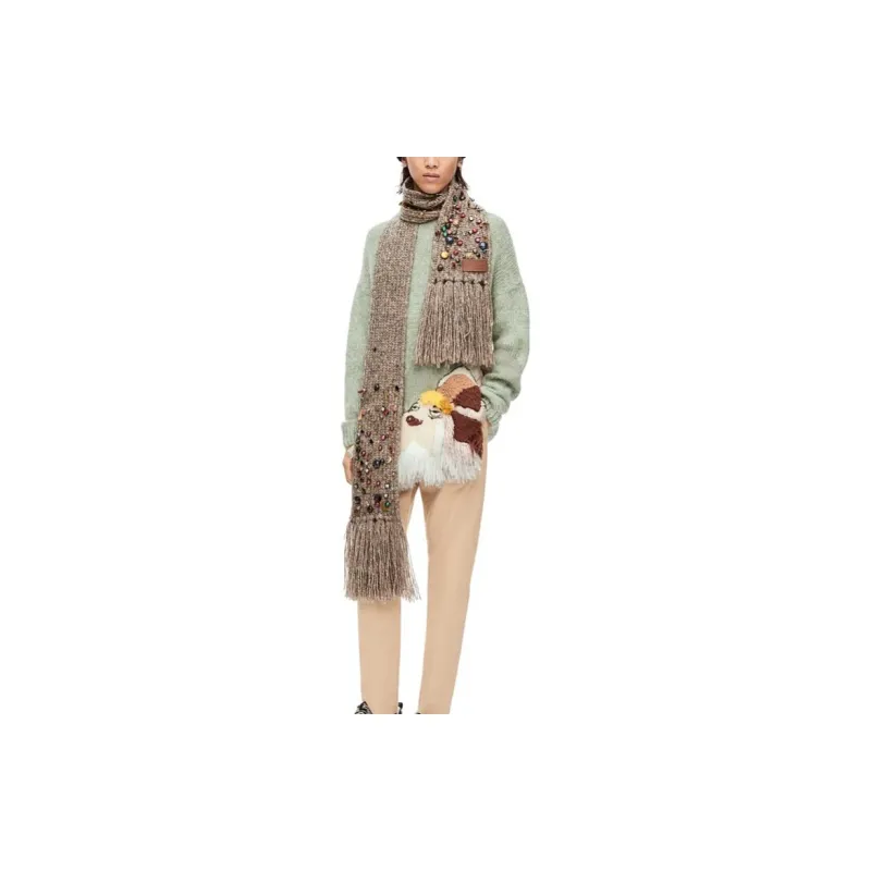 LOEWE SS23 Cashmere Sweaters Unisex Fennel Green-1