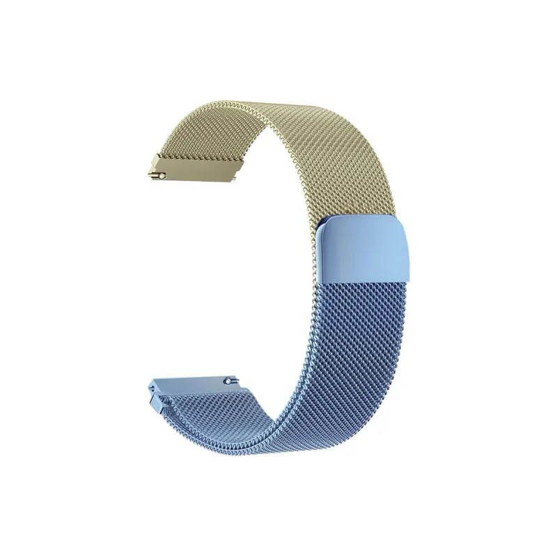 FZRT Watch Bands Gradient Beige Blue Magnetic Steel Band Unisex-2