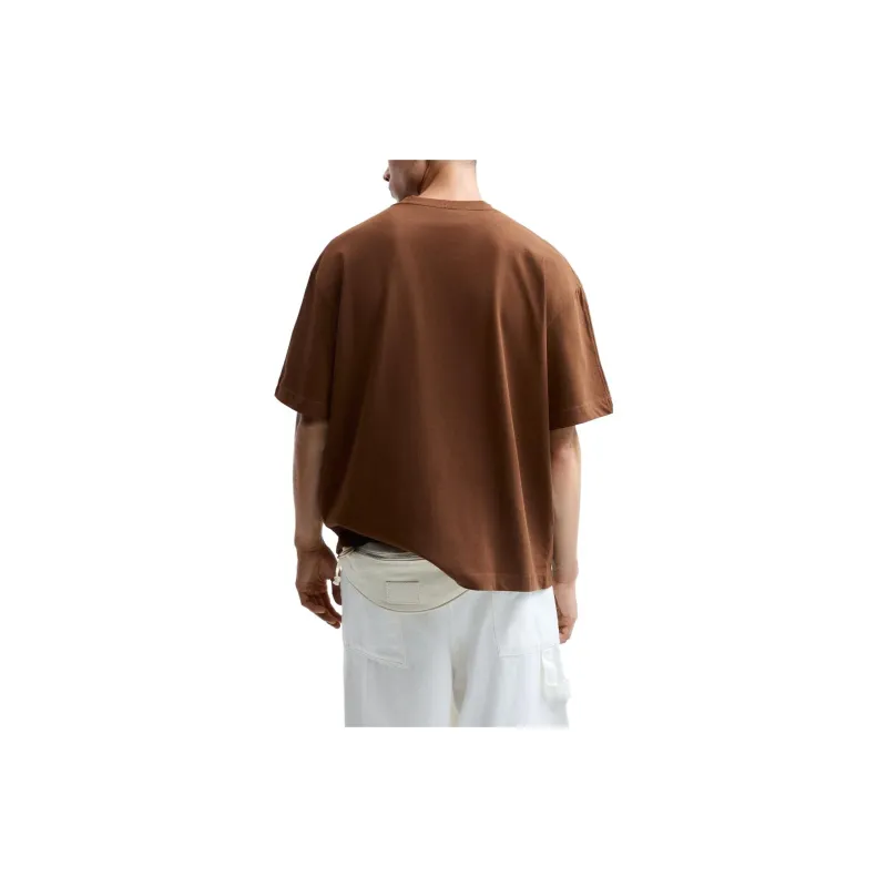 ZARA T Shirts Men Brown-4