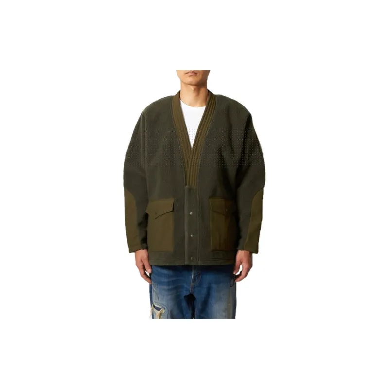 FDMTL FW21 Suit Collar Moderate Puffer Jacket Unisex Khaki-2