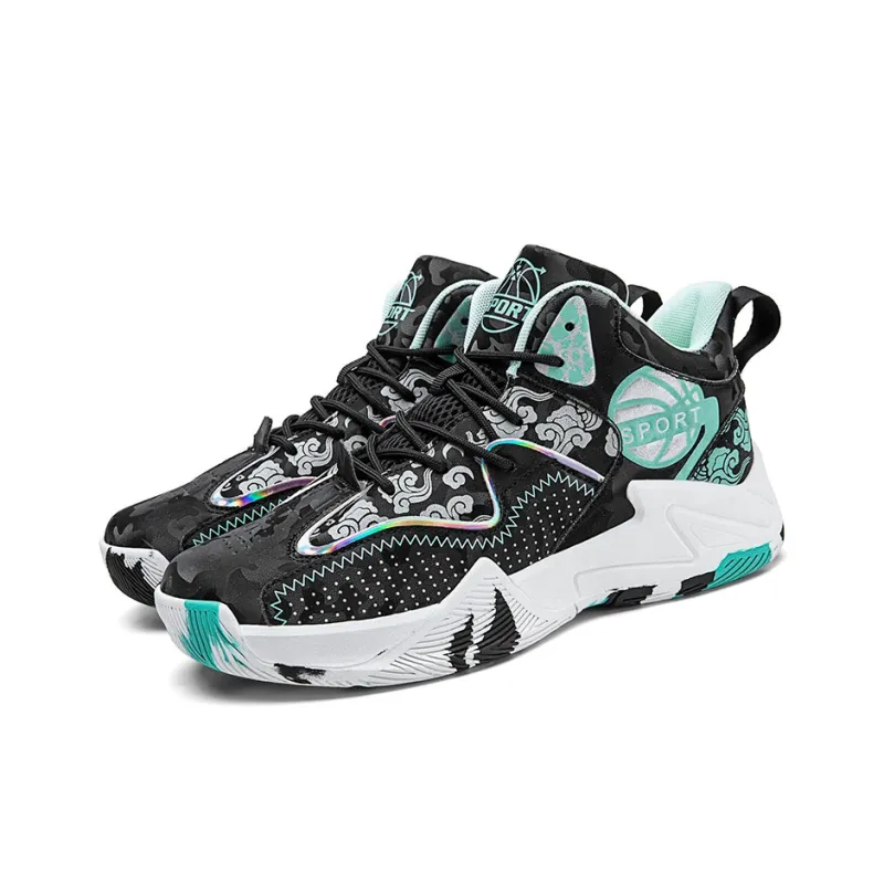 VAEL Cushioned Anti Slip Wear Resistant Waterproof Breathable Moisture Wicking Mid Top Basketball Shoes Men's-12