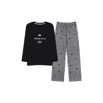 Mulong Family Pajama Set Women's Black