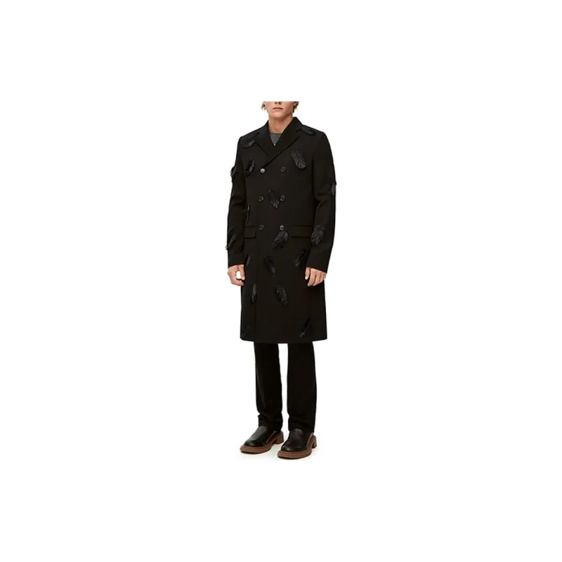LOEWE SS23 LOEWE X The Moving Castle By Hayao Miyazaki Capsule Collection Coat Men's Black-4