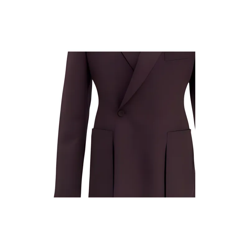 DIOR SS24 Business Suits Coats Men's Dark Red-4