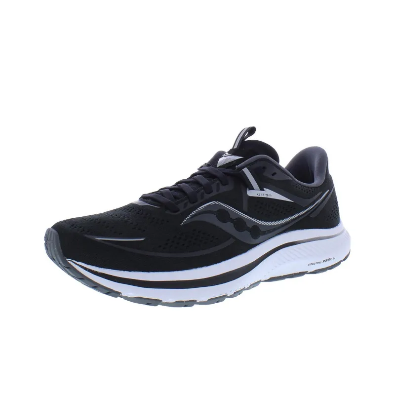 Saucony Omni 21 Abrasion Resistant Low Top Running Shoes Men's Black-0