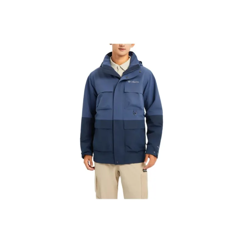 Columbia Transit Waterproof And Windproof Windbreaker Jacket Men's Blue-2