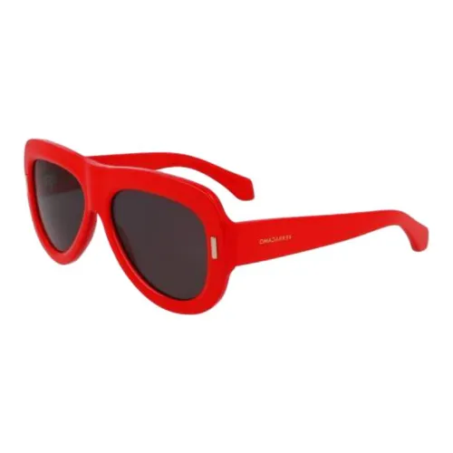 FERRAGAMO Metal Bio Based Plastic Blend Irregular Shape Sunglasses Women's Red