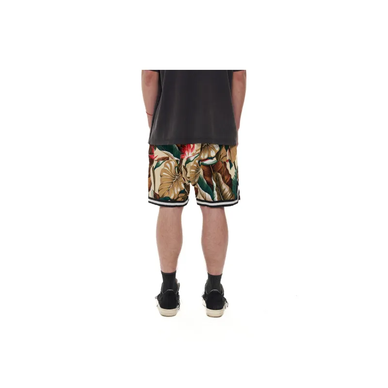 JUNGLE GURL Breathable Basketball Shorts Unisex Yellow Banana Leaves-4