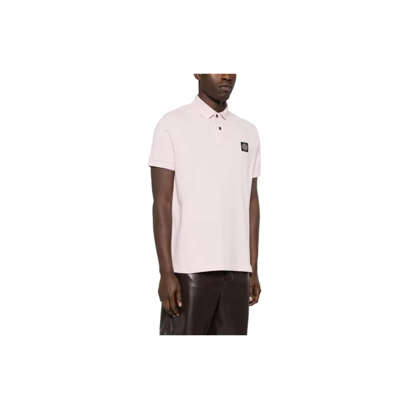 STONE ISLAND Piqué Cotton Polo Shirt-3