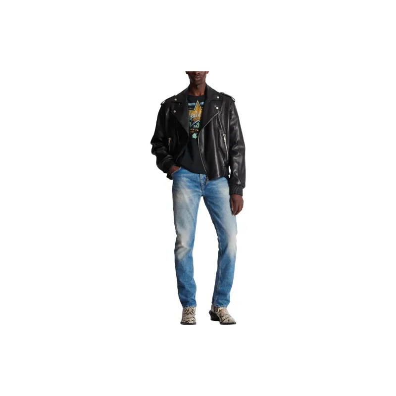 BALMAIN Vintage Effect Mid Rise Jeans-1