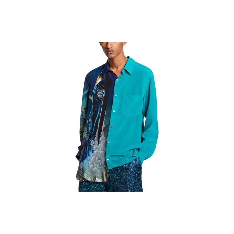 Lanvin Shirts Men Blue-3