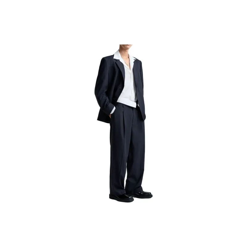ZARA Suit Trouser Men's Deep Sea Blue-4