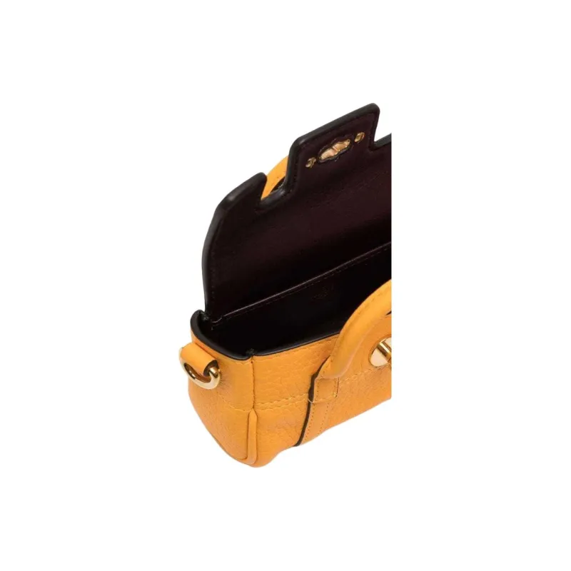 Mulberry Bayswater Leather Shoulder Bag Crossbody Bag Handbag Extra Mini Women's Yellow-3