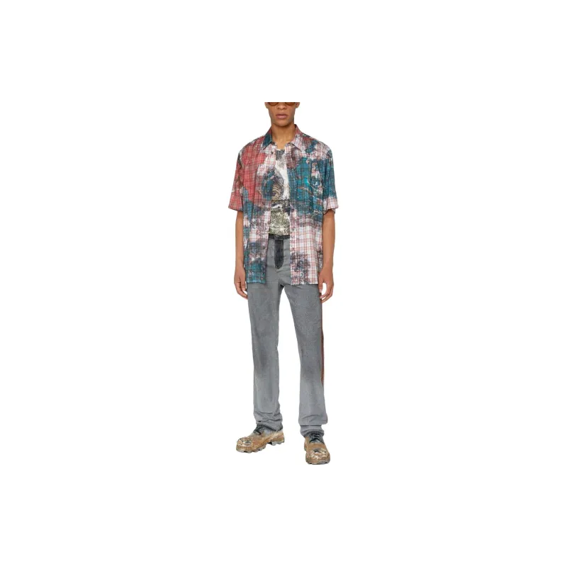 DIESEL S Umbe Ssl Globe Checked Shirt-1