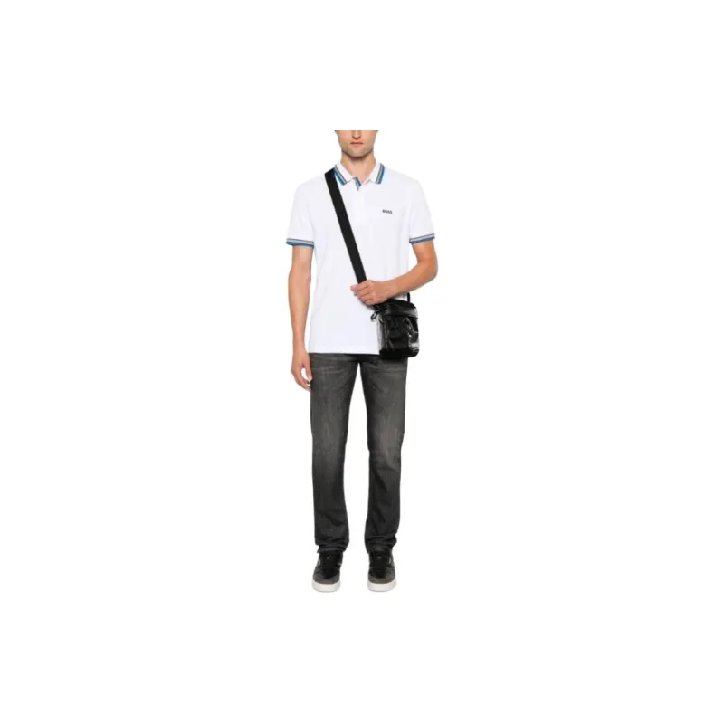 HUGO BOSS Logo Embroidered Short Sleeved Polo Shirt-1