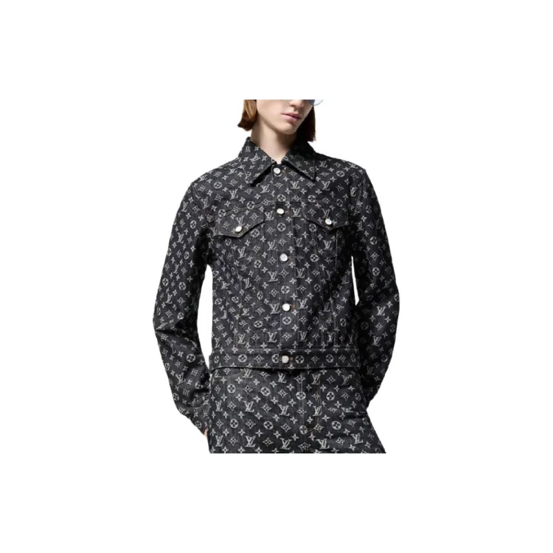LOUIS VUITTON 1AGHUM Monogram Jacquard Denim Jacket-4