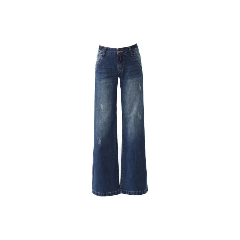 Fashion Classic Jeans Women's Deep Dark Blue-0
