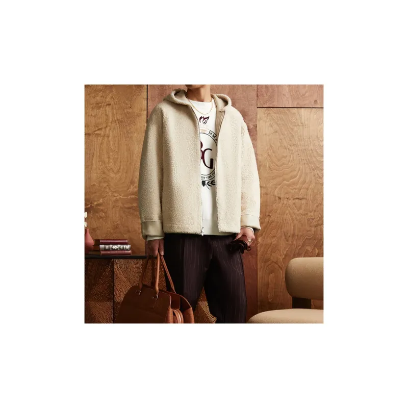 KITH Ryer Hooded Shearling Jacket-2