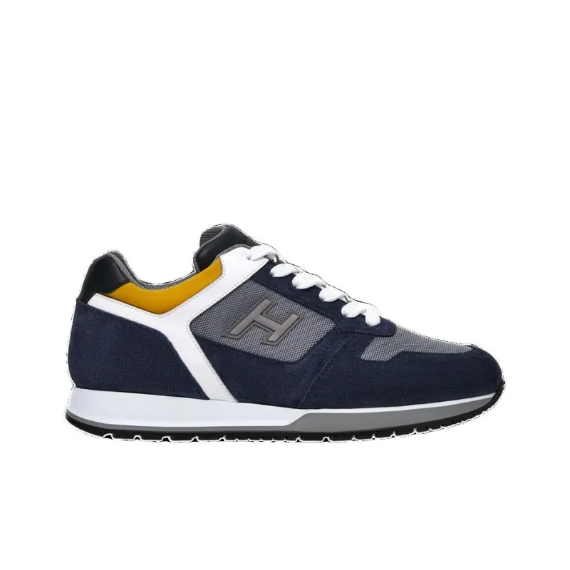 HOGAN H321 Abrasion Resistant Low Top Casual Shoes Men's Blue-1
