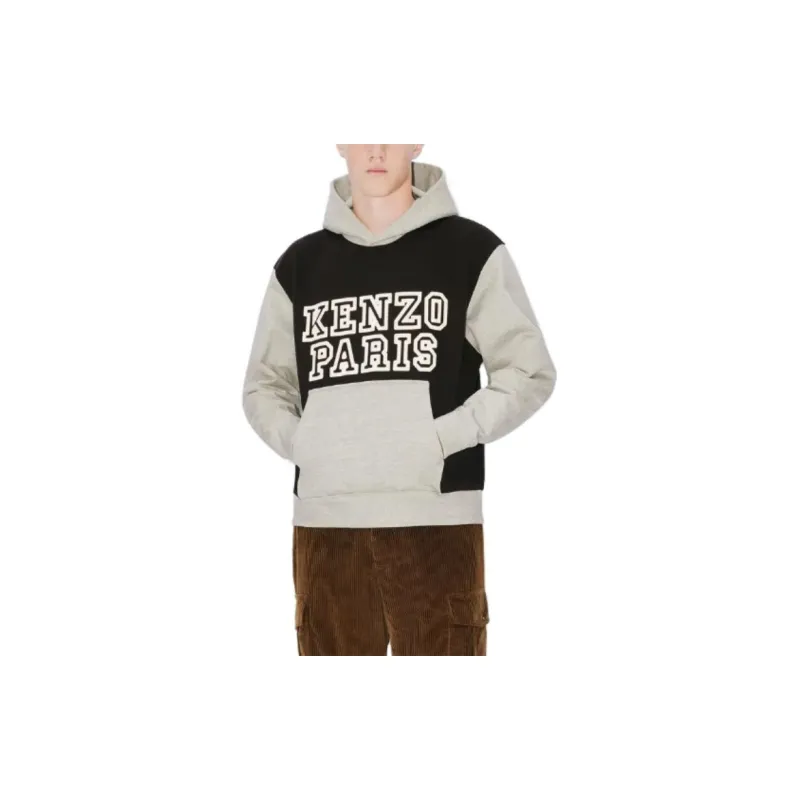 KENZO Colour block Stretch cotton Hoodie-3