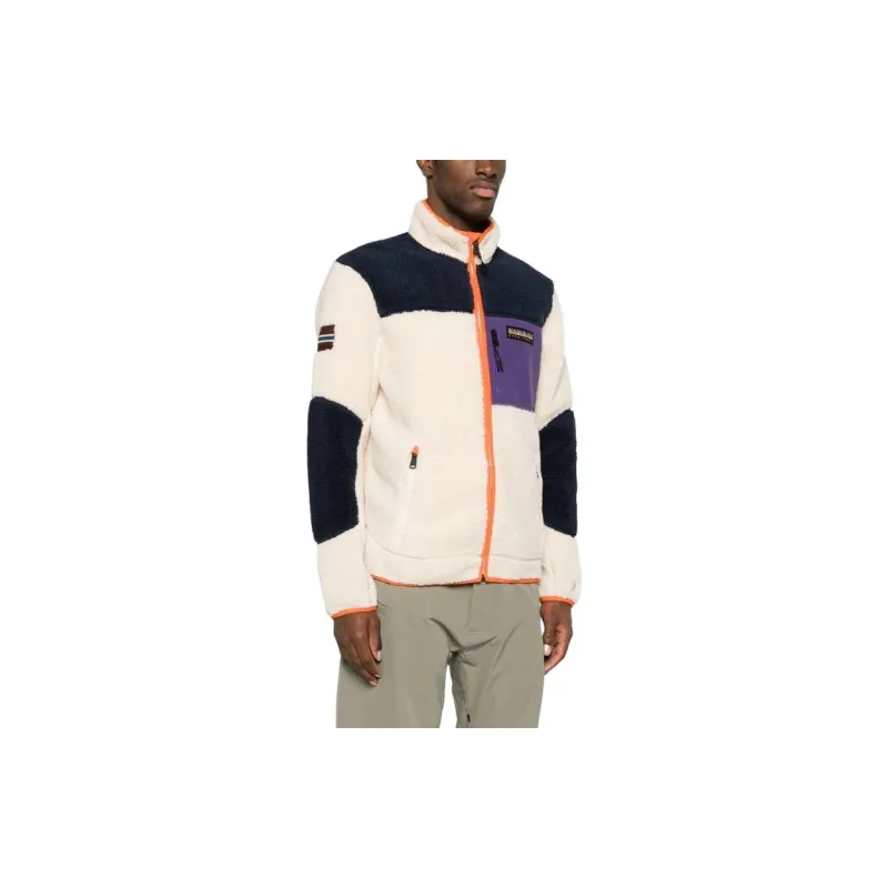 Napapijri Panelled Fleece Jacket-3