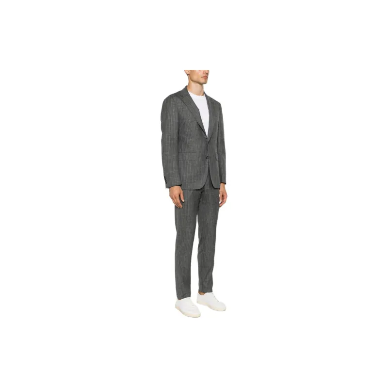 Canali Checked Single-breasted Suit-1