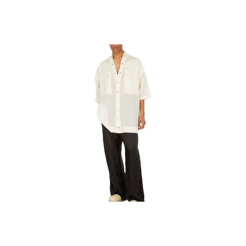 RICK OWENS Shirts Men Ecru-1