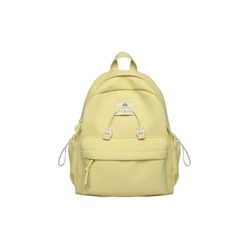 Cwatcun Polyester Backpack Unisex Ecru/Pink/Blue/Yellow/Black-9