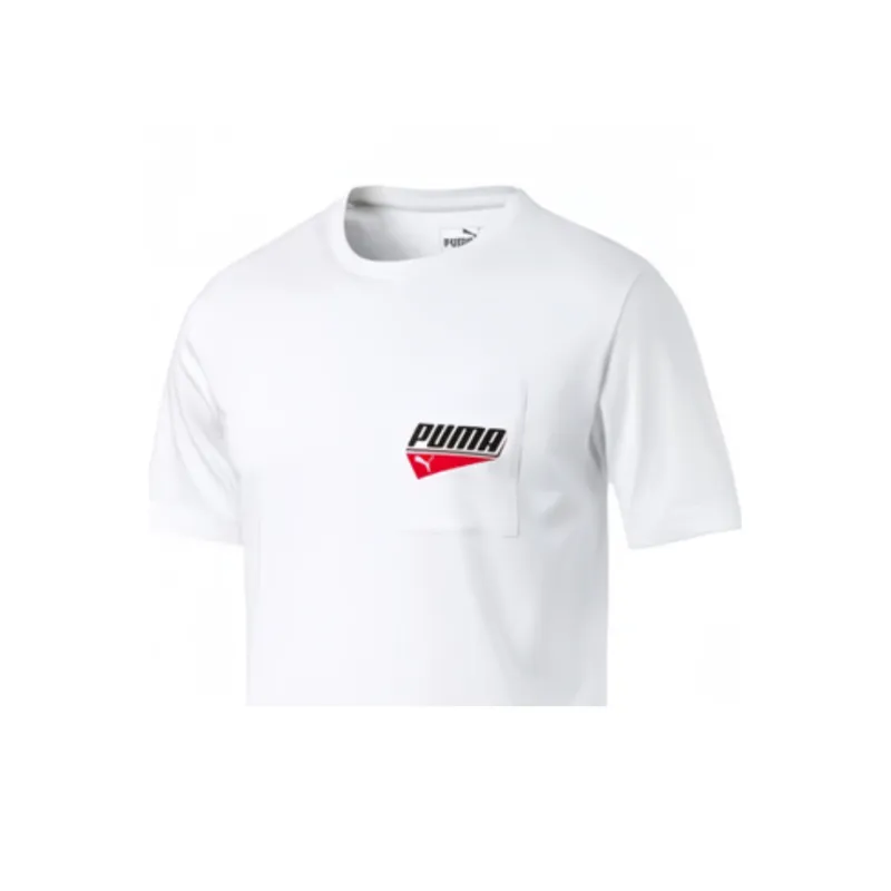 PUMA T Shirts Men White-5