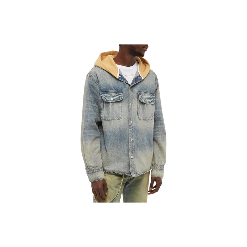 AMIRI Denim Jackets Men Light Blue-2