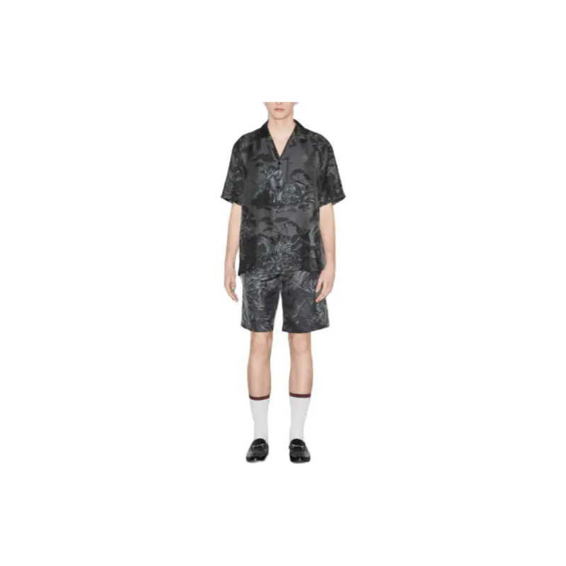 GUCCI Flora And Fauna-print Silk Shirt-1