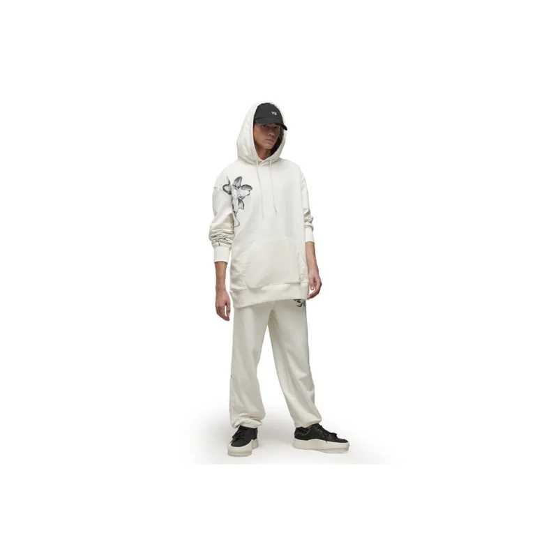 Y 3 Floral print Jersey Hoodie-1