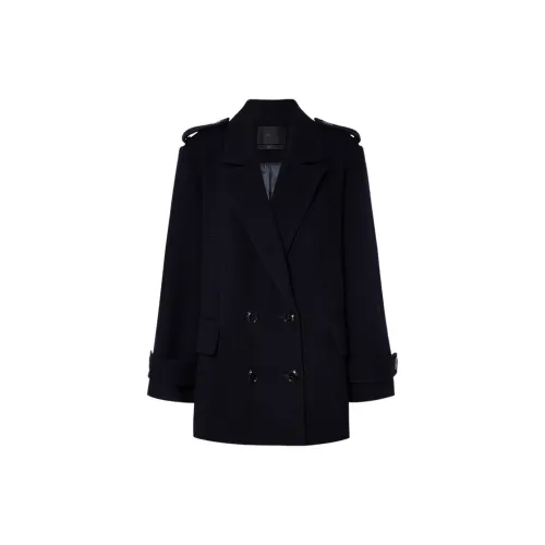 MO&CO Coats Women's Blue Black