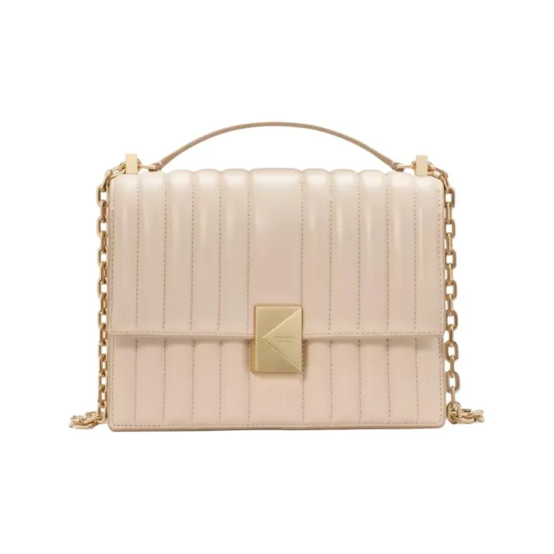 Kate Spade Cow Leather Shoulder Bag Crossbody Bag Handbag Women's Ecru-0