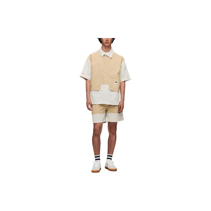 Tommy Hilfiger TJM SKATE FIT COLORBLOCK SHACK Shirt Men's Beige-2