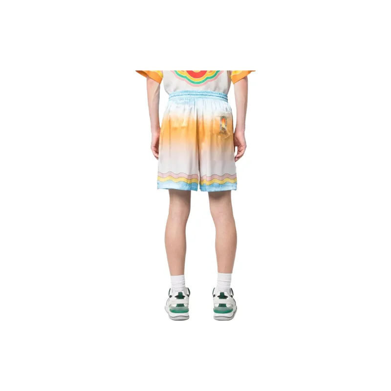 CASABLANCA Silk Shorts With Drawstrings-2