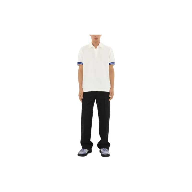 Burberry Striped Detail Short Sleeved Polo Shirt-2