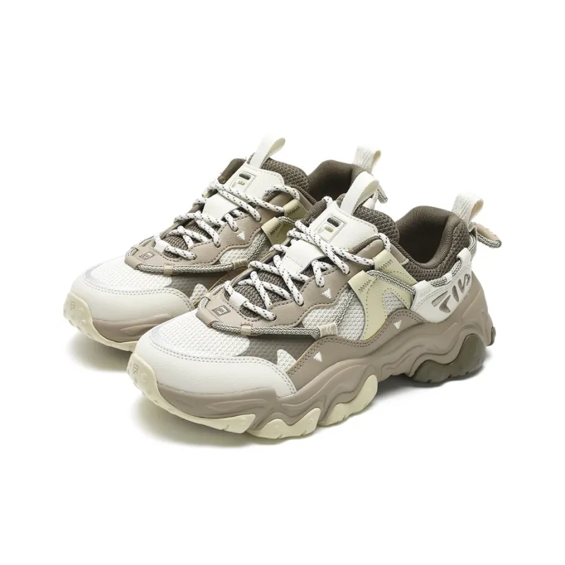FILA Cat Paw 5th Generation Slip-Resistant Coverage Low-Top Running Shoes Women's White Gray Brown-2